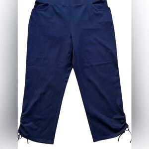 Chico's Blue Capri Pants with Adjustable Hem